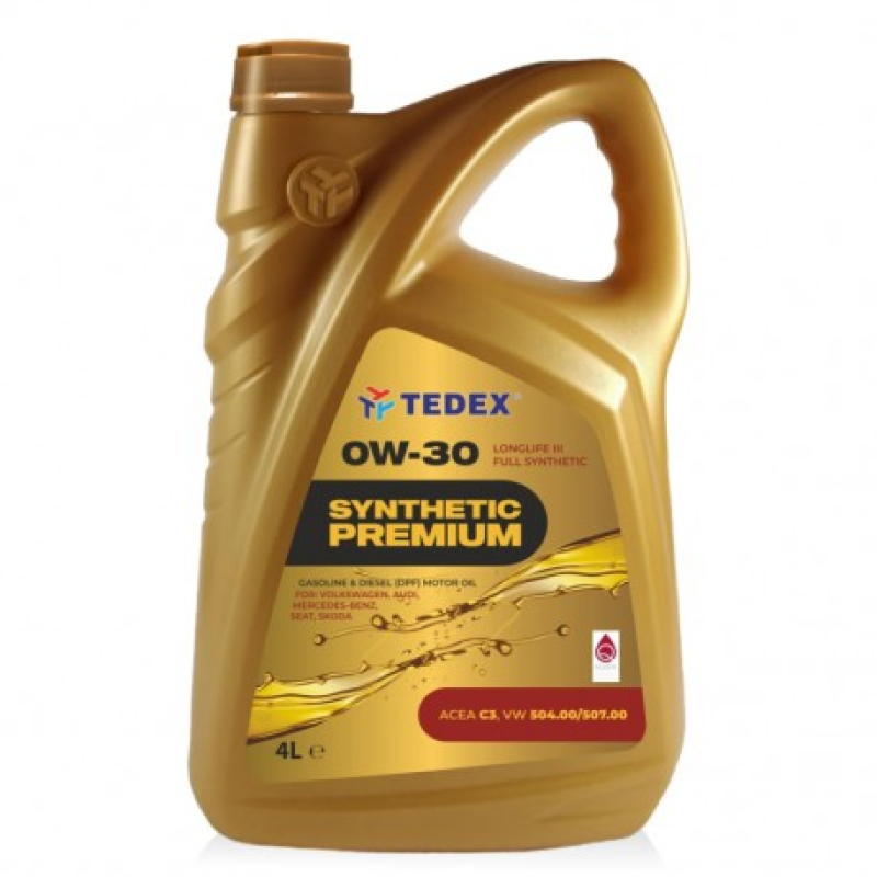 TEDEX SYNTHETIC PREMIUM SM/CF/EC 0W30  (олива мотор. синт.) - 4L										