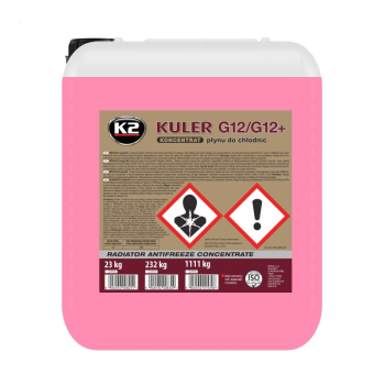 Антифриз концентрат (червоний)/K2 KULER G12/G12+ LONG LIFE CONCENTRATE 23KG RED