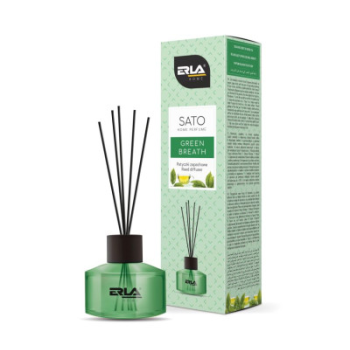 Аромадифузор з паличками "зелений подих" / ERLA HOME SATO HOME  PERFUME GREEN BREATH 50ML