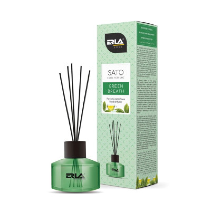 Аромадифузор з паличками "зелений подих" / ERLA HOME SATO HOME  PERFUME GREEN BREATH 50ML