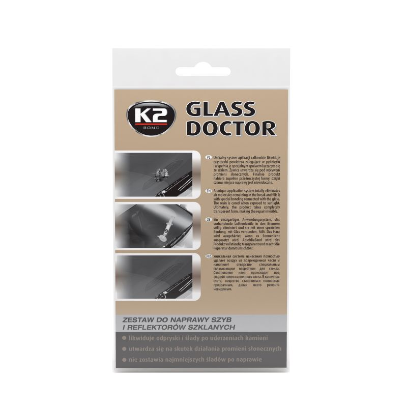 Набір для ремонту вітрового скла та фар / K2 BOND GLASS DOCTOR 0,8ML B350