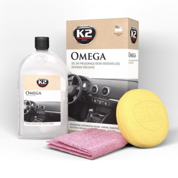 Гель для догляду за панеллю приладів з аплікатором та мікрофіброю  /K2 GOLD OMEGA 500ML
